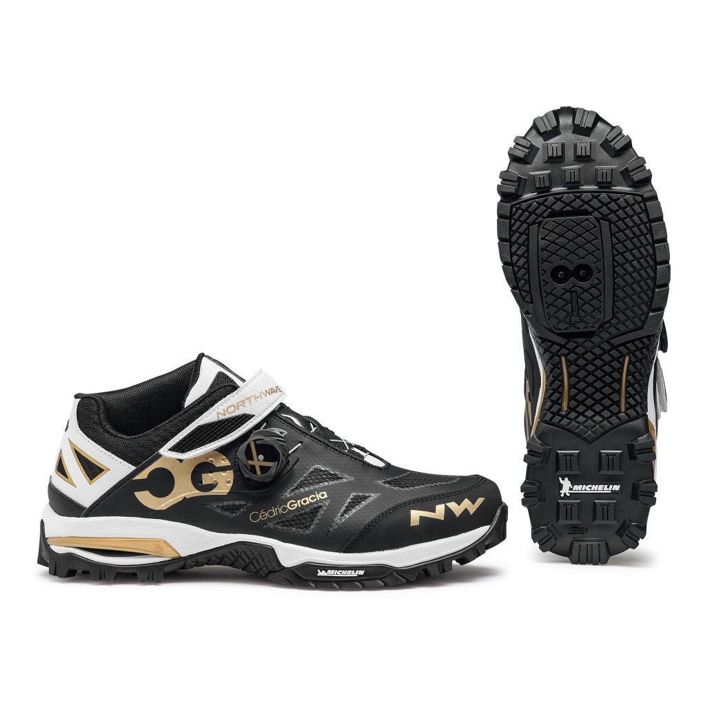 Zapatillas Northwave Enduro Mid Negra Blanca Dorada