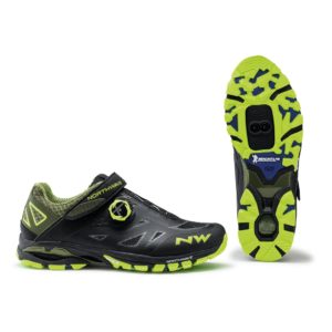 Zapatillas Northwave Spider Plus 2 Negra Amarilla Fluo