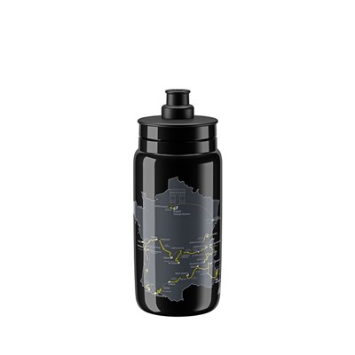 Bidon Elite Fly Tour de francia 2020 negro mapa 550 ml - Imagen 2