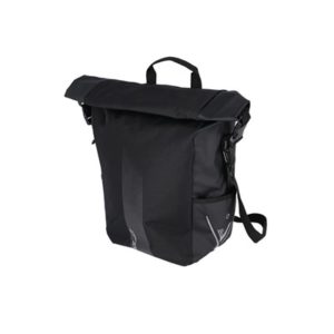 XLC BA-S105 alforja V-Light 28L cierre enrollable clip negro con luz roja (27x38x15.5 cm)