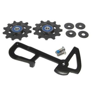 Juego de ruletas X-Sync+Jaula SRAM para cambio XX1 11V. negro