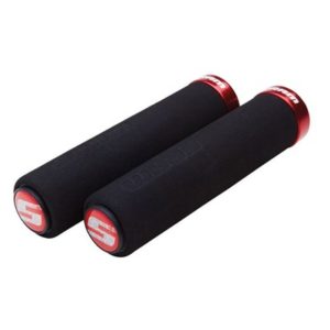 Juego de puños SRAM para Grip Shift 129 mm Soft con tornillo de seguridad negro+abrazadera rojo