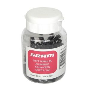 Tope funda cambio SRAM 4.0mm aluminio abiertos negro (100 unidades)