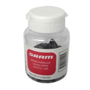Tope funda SRAM 5.0 mm Brass abiertos negro (100 unidades)