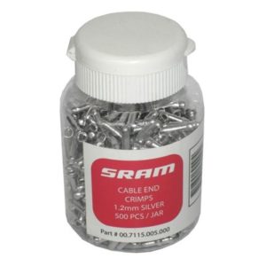 Terminal cable cambio SRAM 1.2mm plata (500 unidades)