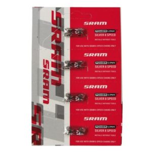 Conector cadena SRAM Powerlock 8V plata (4 unidades)