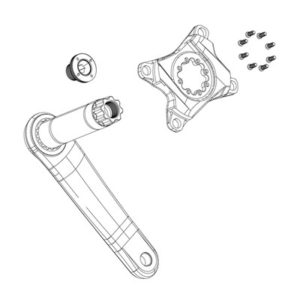 Kit tornillo de biela auto-extractor SRAM GXP M15/M26 plata