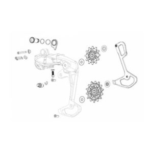 Jaula interior SRAM cambio X01 Eagle 52 dientes rojo (incluye tornillos)