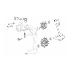 Jaula interior SRAM cambio X01 Eagle 52 gris polar (incluye tornillos)