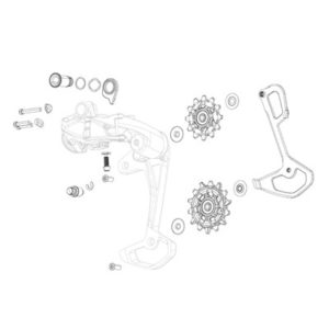 Jaula cambio trasero SRAM Rival XPLR eTap AXS aluminio (inc. tornillos)