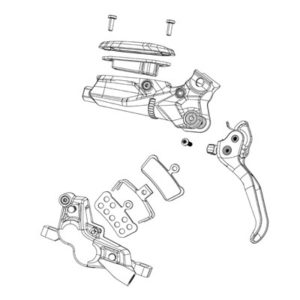 Juego de pastillas de freno SRAM carretera organicas/acero Road/Elixir/DB/Level B1 (2020+)(20 pares)