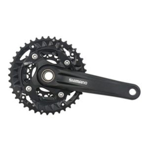 Juego de bielas y platos Deore Shimano FC-MT500 175 mm 22x30x40 eje pasante negro (sin proteccion)