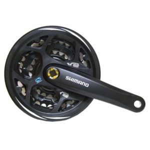 Juego de bielas y platos Shimano FC-M311 170 mm 22x32x42 4 brazos negro (con proteccion)