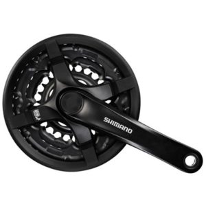Juego de bielas y platos Shimano FC-Ty501 170 mm 24x34x42 4 brazos 6/7/8V.negro (con proteccion)