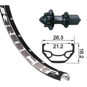 XLC rueda trasera 27.5 eje 135mm cierre rapido 6 agujeros negra