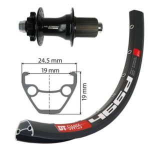 XLC rueda trasera 27.5 llanta DT Swiss eje 12mm-142mm 6 agujeros negra