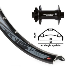 XLC TA-15 rueda del.27.5"rodi Tryp 35 disco 32 aguj.6 torn.110x15mm Boost V.8.5mm 584-35 c/ojet.neg