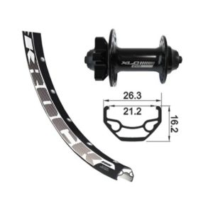 XLC rueda delantera 29 eje 100mm cierre rapido 6 agujeros negra