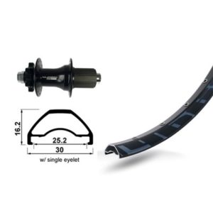XLC rueda tr.29"rodi ready 25 disco 32 agujeros 6 tornillos 142x12mm valvula 8.5mm 622-25 c/ojet.neg