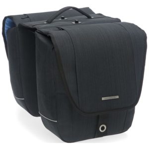 Alforjas New Looxs Avero extraibles 25L impermeables polester negro con reflectantes (32x33x13 cm)