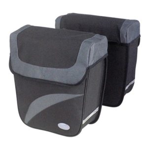Juego de alforjas Haberland 27x31x11 negro/plata 18 litros
