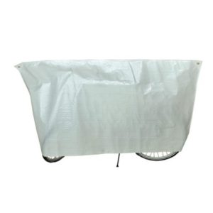 Funda de bicicleta VK International impermeable Classic blanca cuerda