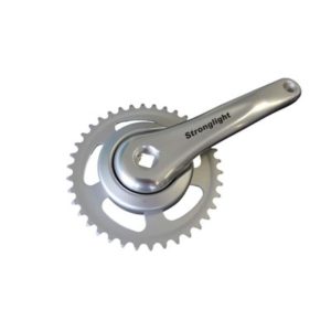Juego de bielas y plato Stronglight F8 Earth monoplato 170 mm 38 dientes plata