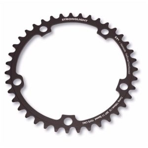 Plato Stronglight CT2 135 mm adaptable Campagnolo 11V negro 39 dientes