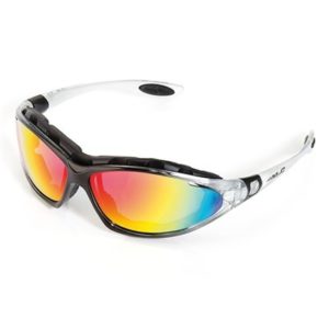 XLC SG-F05 gafas reunion montura transparente,cristal rojo espejo