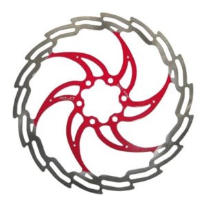 XLC BR-X02 disco de freno 6 agujeros 203 mm plata/rojo