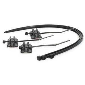 XLC BR-X11 set 3 soportes para conducto de frenos plastico negros