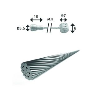 XLC BR-X86 cable de freno doble cabeza 1.5 - 4000 mm