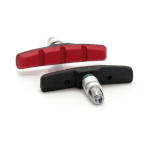 XLC BS-V01 set de 4 zapatas de freno V-Brake 70 mm negro/rojo
