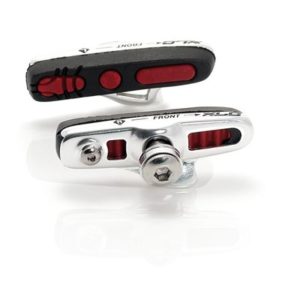 XLC BS-R04 set de 4 zapatas de freno Cartridge carretera 55 mm ABS plata/negro/rojo