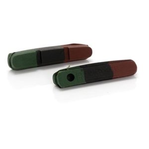 XLC BS-X01 set de 4 zapatas de freno 55mm carretera Cartridge negro/rojo/verde