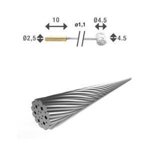 XLC SH-X18 cable de cambio Shimano/Campagnolo/SRAM doble cabeza Ø 4.5 x 4.5 Ø1.1 - 2250 mm