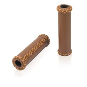 XLC GR-G17 juego de puños Retro 128 mm cuero marrones