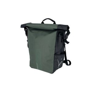 XLC BA-S105 alforja V-Light 28L cierre enrollable clip verde con luz roja (27x38x15.5 cm)