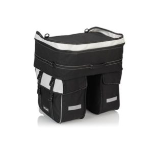 XLC BA-S68 alforja triple 50x35x17/30x30x17 cm negra/antracita 58 litros