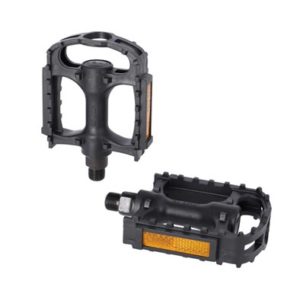 XLC pedal Sport 9/16" con tacos goma gris/negro con reflctores