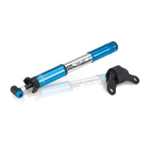 XLC PU-M027 Mini hinchador MTB aluminio 220 mm-7 bar plata/azul