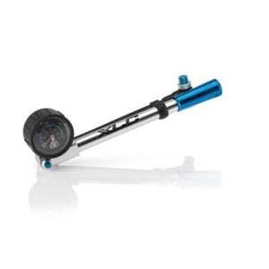 XLC PU-H03 hinchador horquilla suspension HighairPro manometro/racor plata/azul
