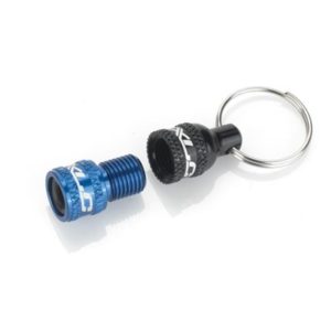 XLC PU-X07 llavero adaptador valvula Presta/Standard negro/azul