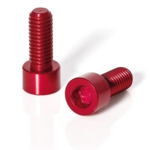 XLC BC-X02 2 tornillos hexagonales portabidon aluminio M5x17 mm rojo