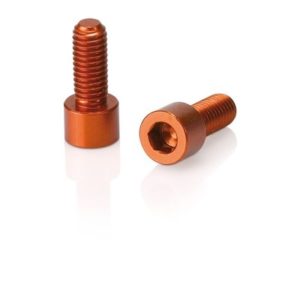 XLC BC-X02 2 tornillos hexagonales portabidon aluminio M5x17 mm naranja