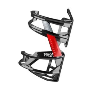 Portabidon lateral Elite Prism fibra brillo negro/rojo izquierdo