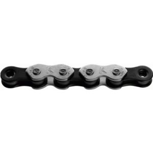 Cadena KMC K1 ancha 110 eslabones 1V cromada/negra