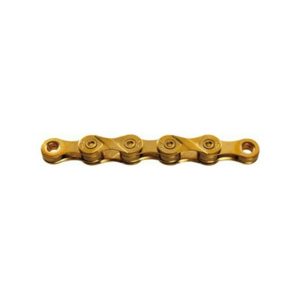 Cadena KMC X-9 TI-N 114 eslabones 9V oro
