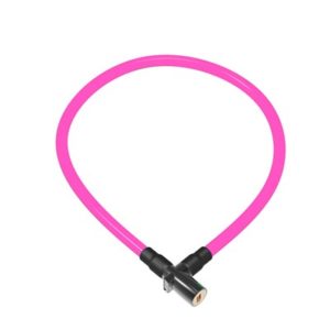 Candado espiral Onguard Neon Light 120 cm x 8 mm rosa