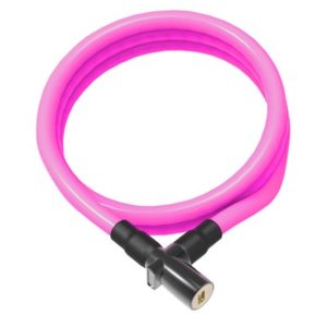 Candado espiral Onguard Neon Light Combo 120 cm x 8 mm rosa